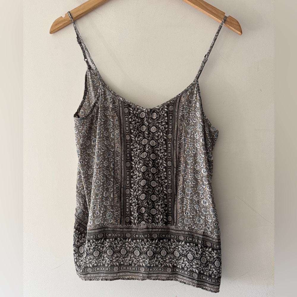 American Eagle Brown Boho Pattern Print Cami